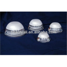 Gewölbte weiße kosmetische Kunststoff-Acryl-Gläser für Kosmetikverpackung 5ml 15ml 30ml 50ml